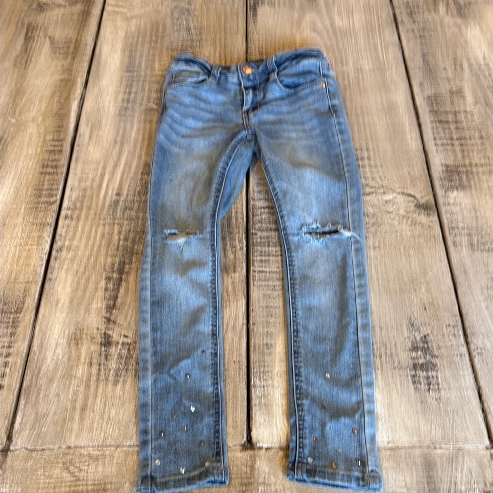 Imperial Star Blue Skinny Men’s Jeans with Stud Accents